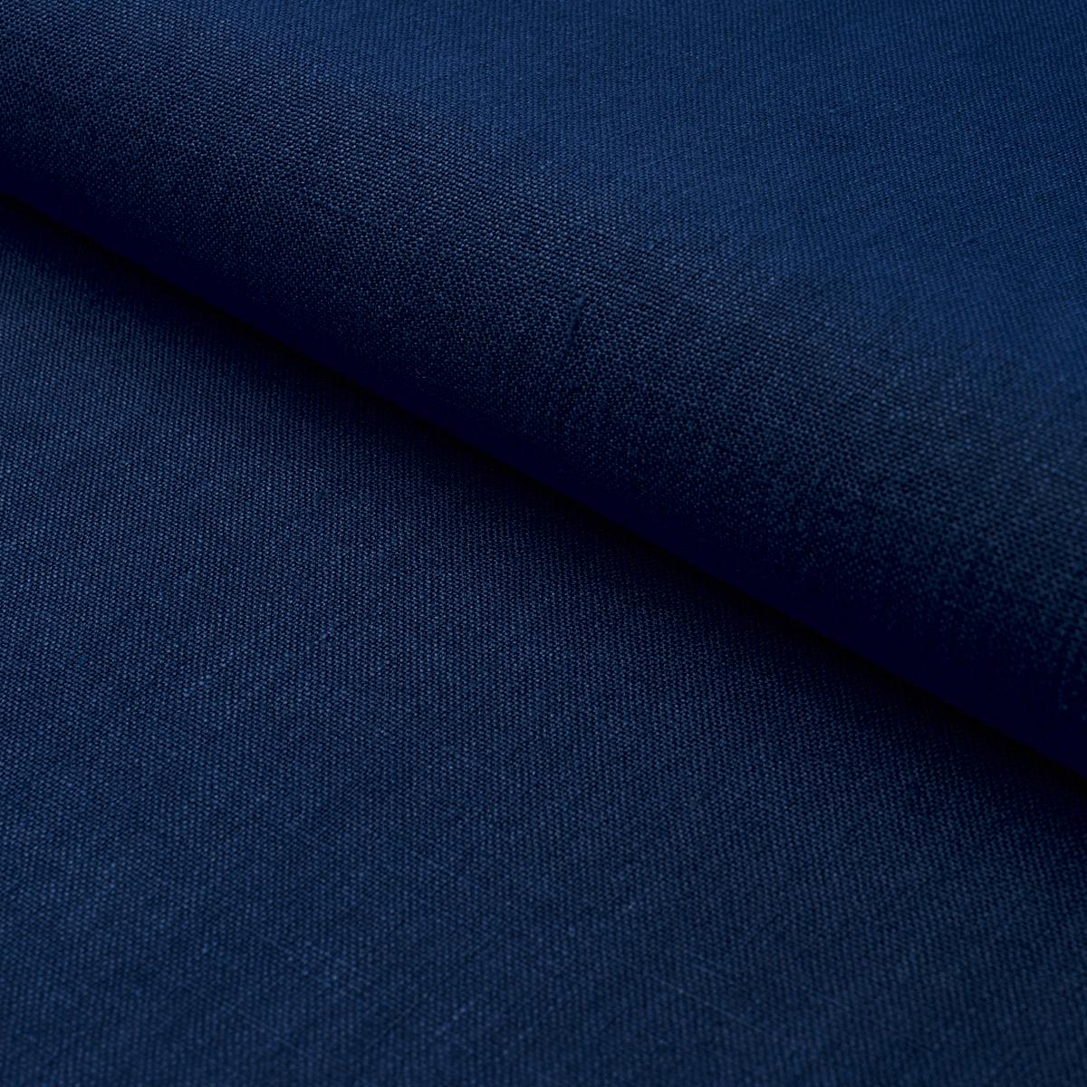Schumacher Kai Linen Navy Fabric