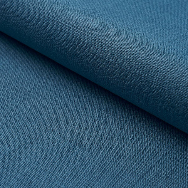 Schumacher Leo Glazed Linen Peacock Fabric