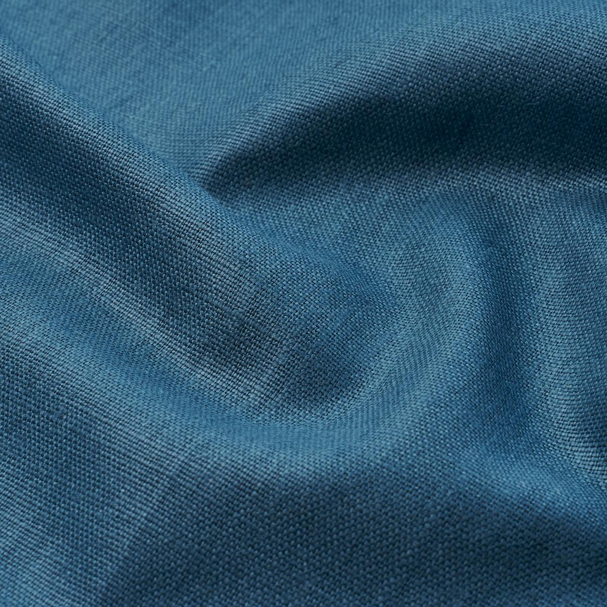 Schumacher Leo Glazed Linen Peacock Fabric