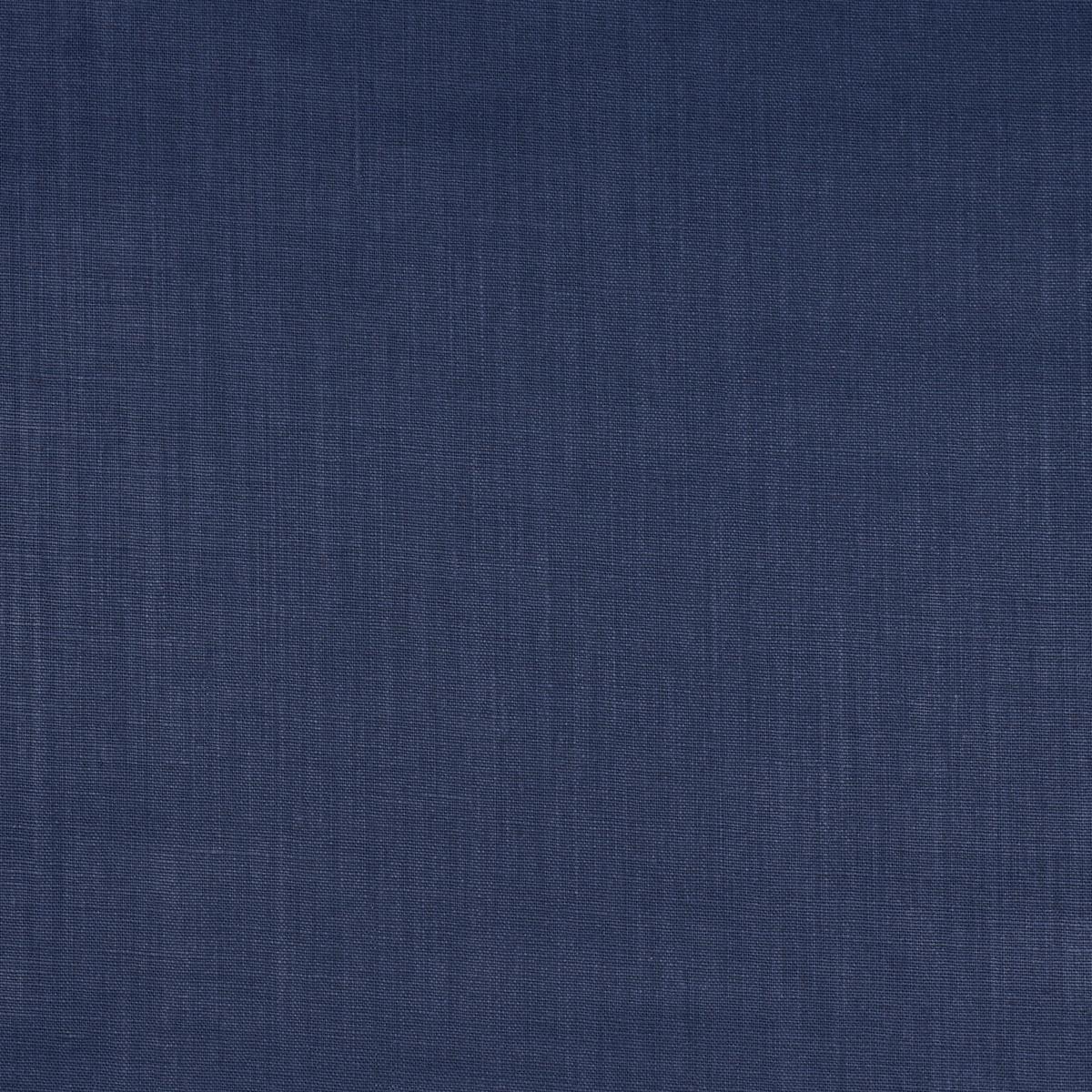 Schumacher Leo Glazed Linen Navy Fabric