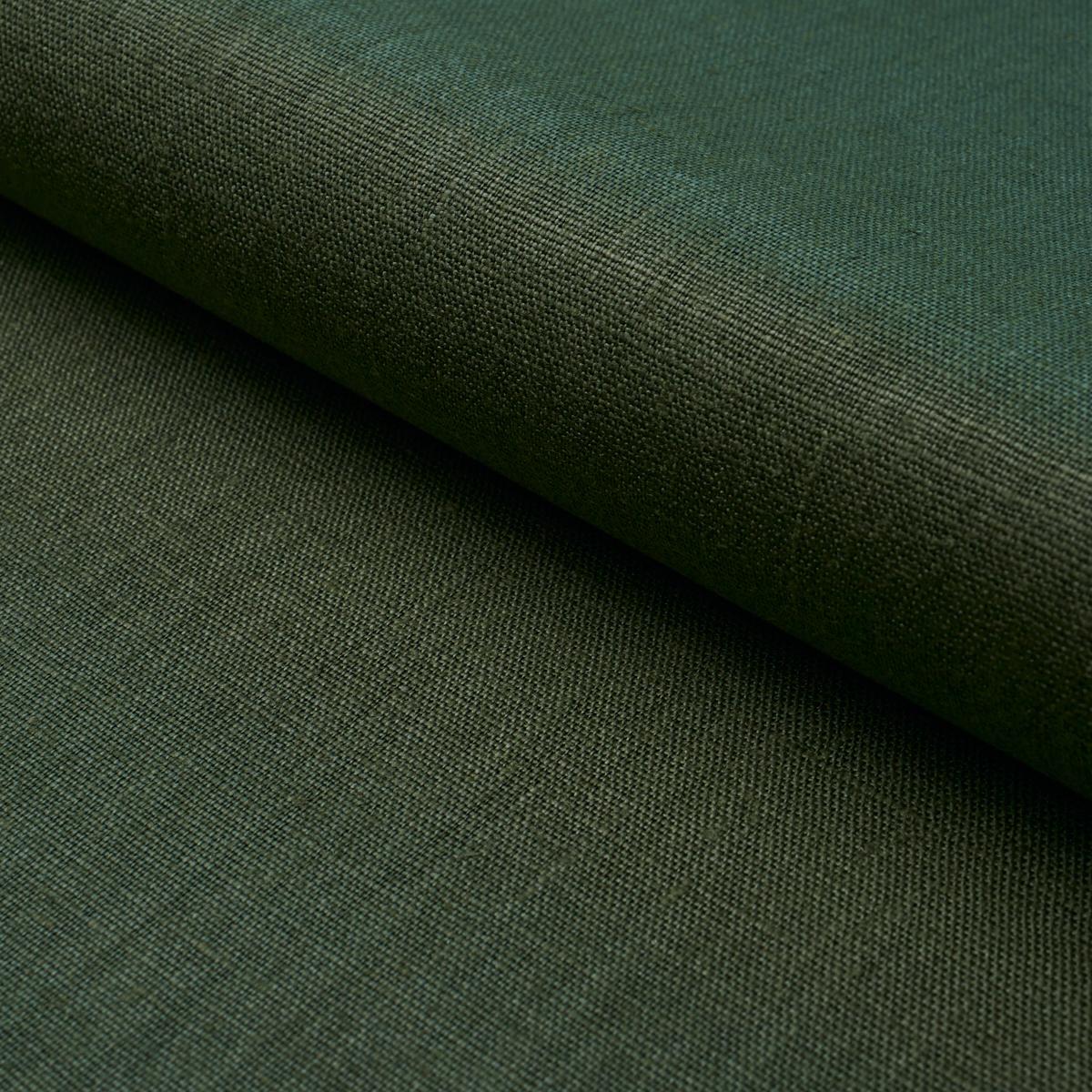 Schumacher Leo Glazed Linen Boxwood Fabric