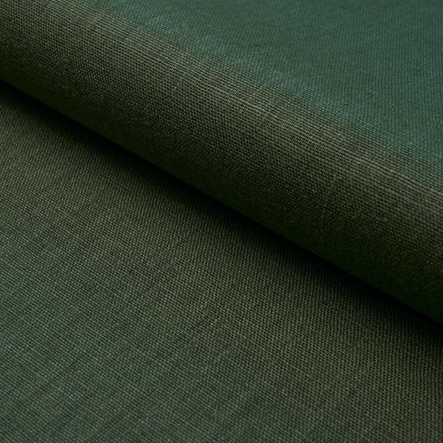 Schumacher Leo Glazed Linen Boxwood Fabric