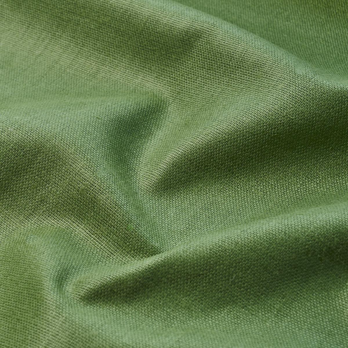Schumacher Leo Glazed Linen Leaf Fabric