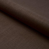 Schumacher Leo Glazed Linen Chocolate Fabric