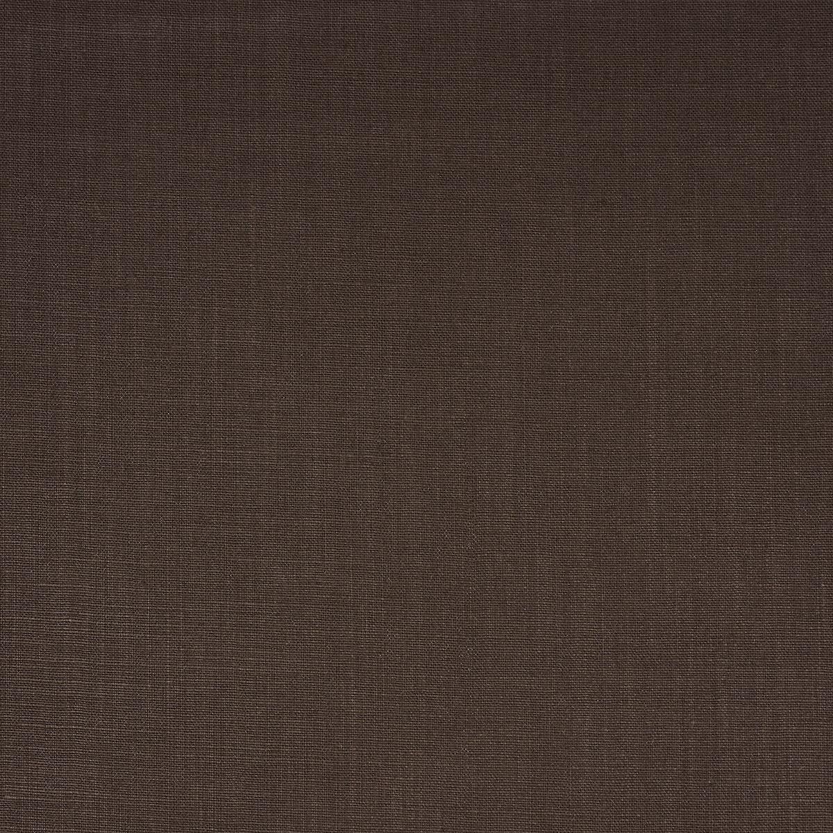 Schumacher Leo Glazed Linen Chocolate Fabric