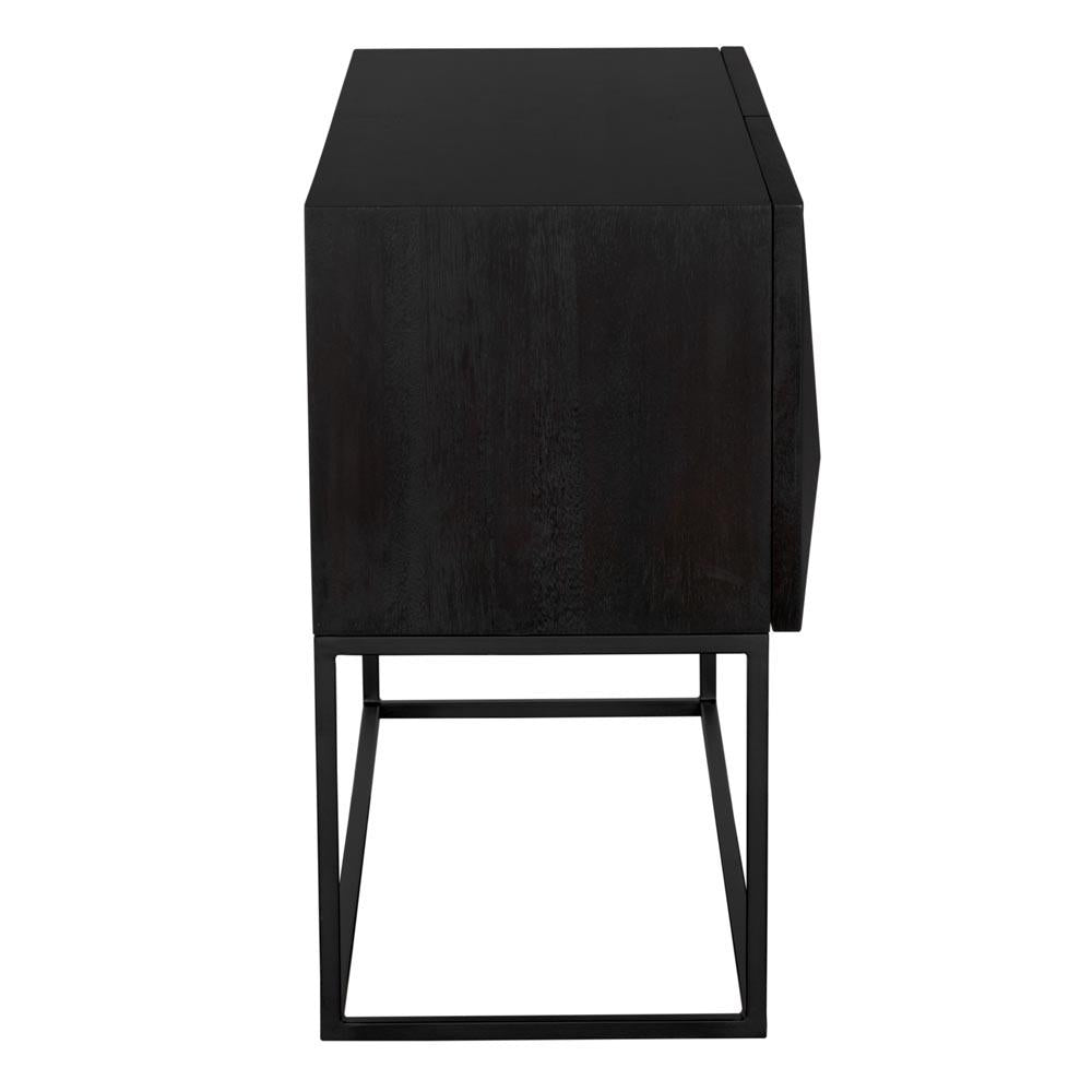 NOIR Small Zurich Console Ebony Walnut with Steel