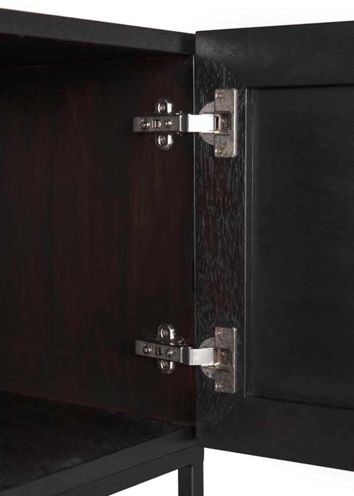 NOIR Small Zurich Console Ebony Walnut with Steel