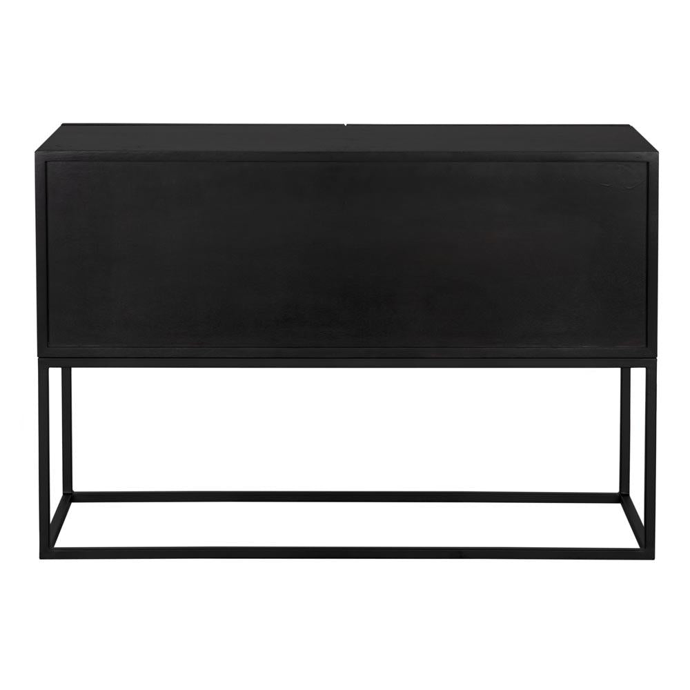 NOIR Small Zurich Console Ebony Walnut with Steel