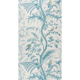 Brunschwig & Fils BIRD AND THISTLE AQUA Wallpaper