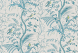 Brunschwig & Fils BIRD AND THISTLE AQUA Wallpaper