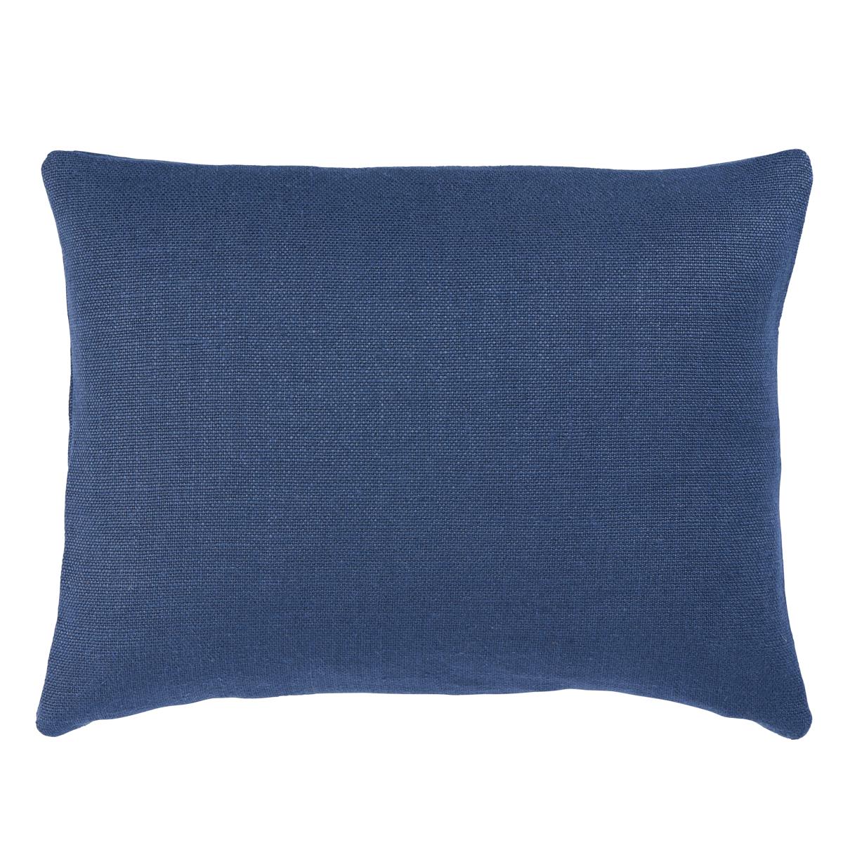 Schumacher Piet Performance Linen Indigo 16" x 12" Pillow