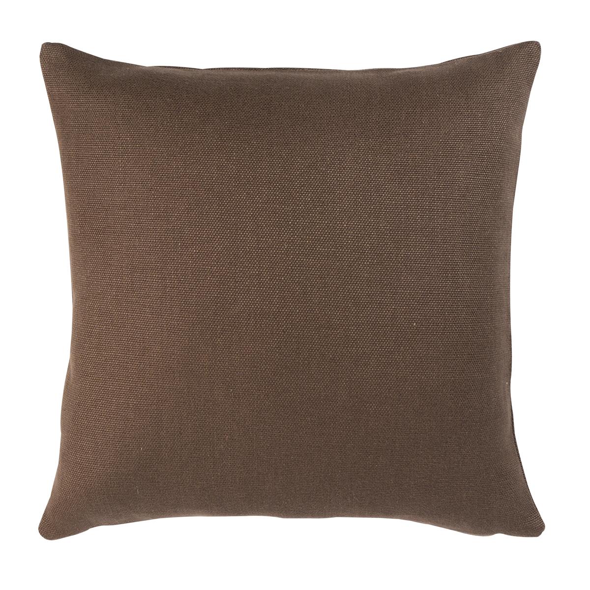 Schumacher Chocolate 18" x 18" Franc Linen Pillow
