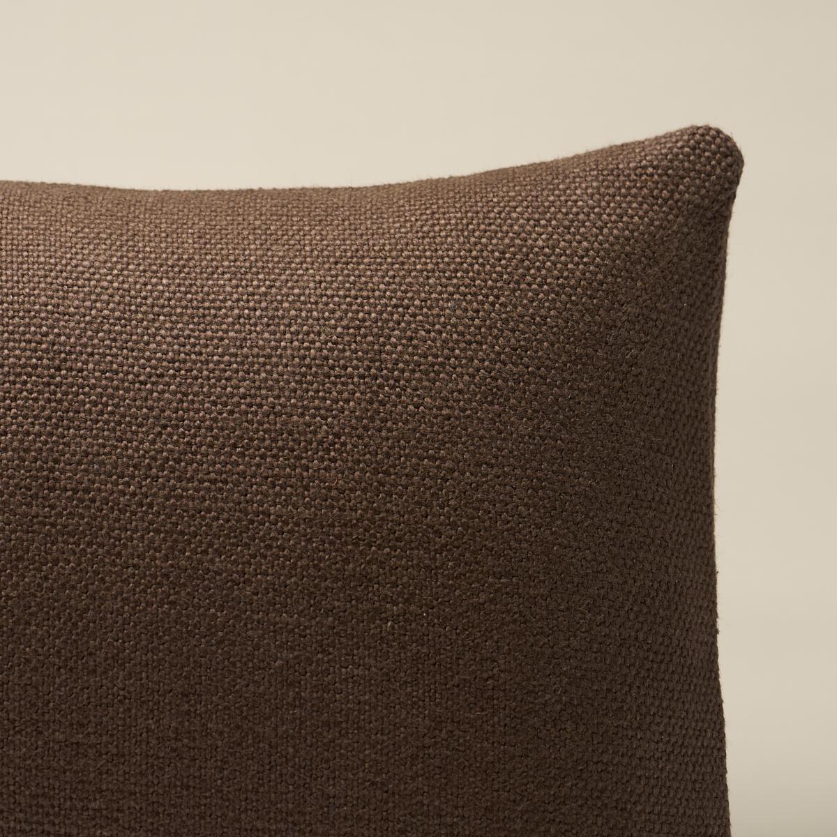 Schumacher Chocolate 18" x 18" Franc Linen Pillow
