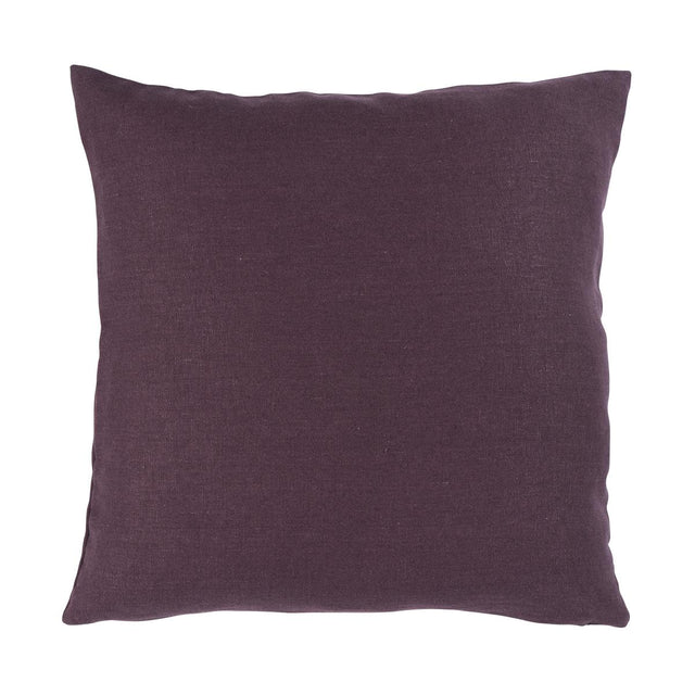Schumacher Aubergine 20" x 20" Jumi Stonewashed Linen Pillow