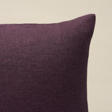 Schumacher Aubergine 20" x 20" Jumi Stonewashed Linen Pillow
