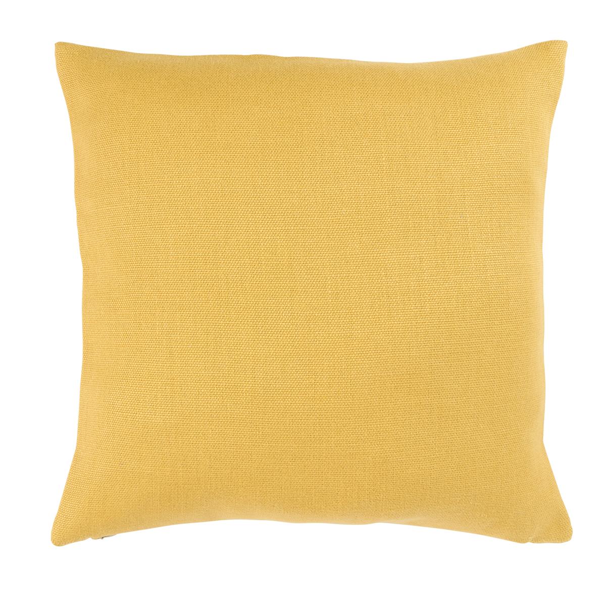 Schumacher Ochre 18" x 18" Franc Linen Pillow