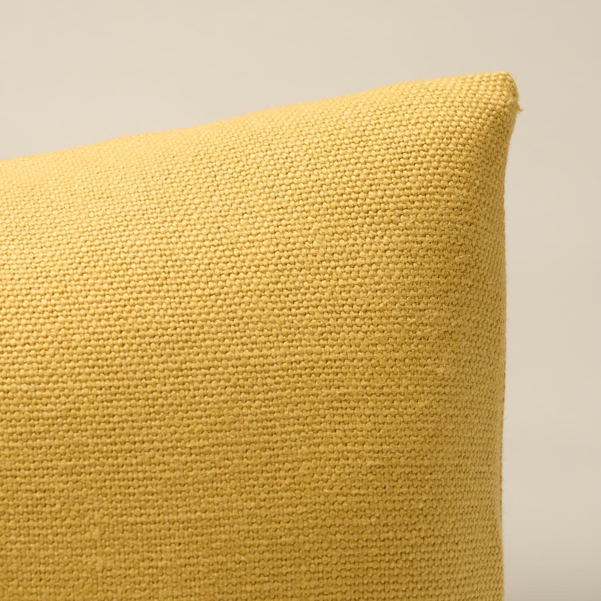 Schumacher Ochre 18" x 18" Franc Linen Pillow