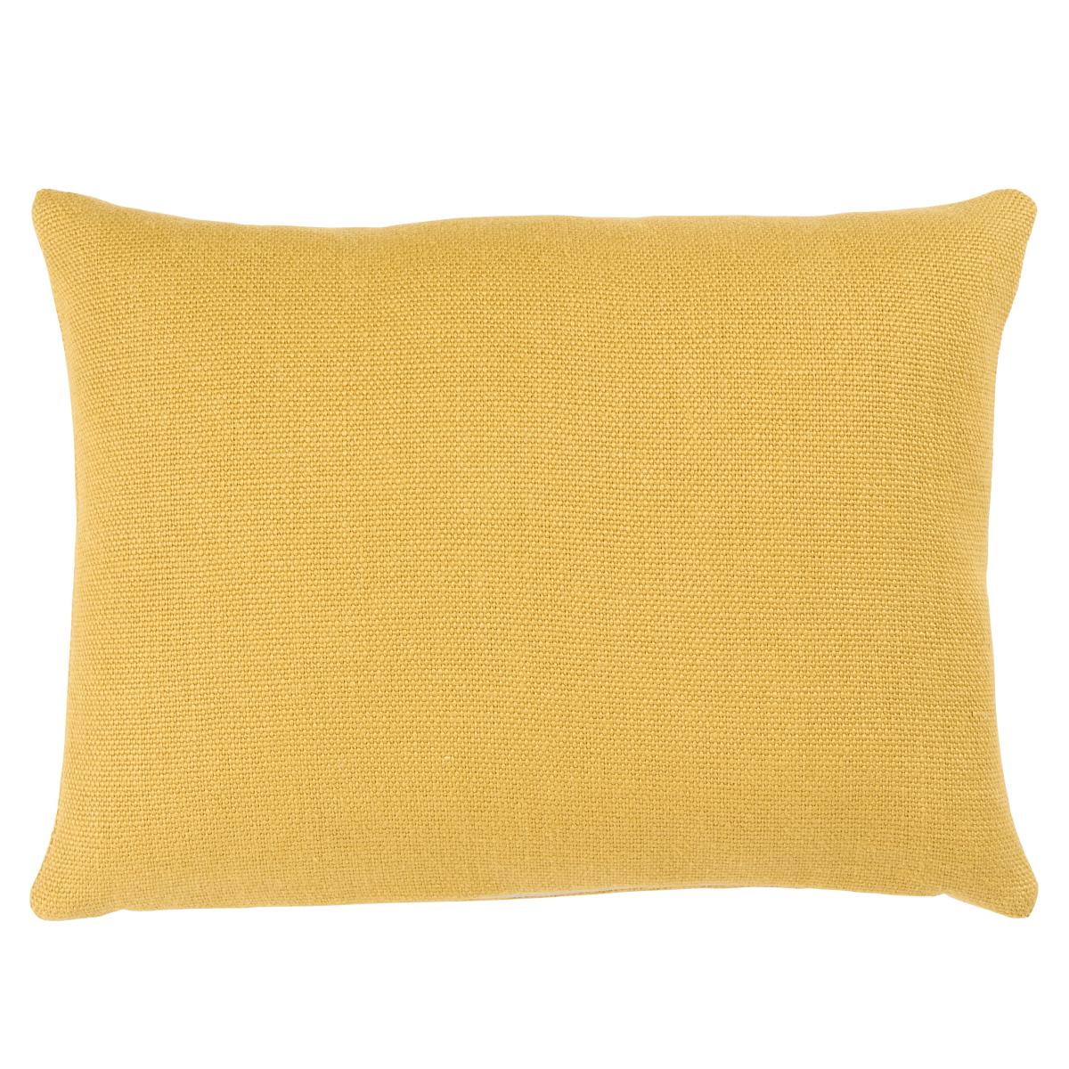 Schumacher Ochre 18" x 12" Franc Linen Pillow