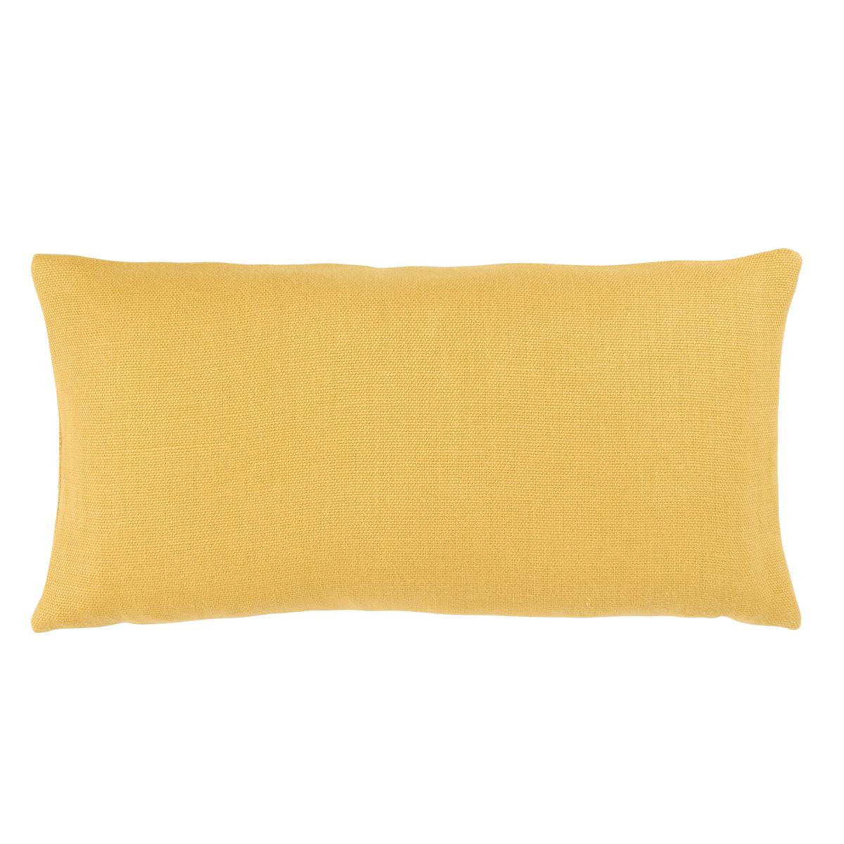 Schumacher Ochre 24" x 12" Franc Linen Pillow
