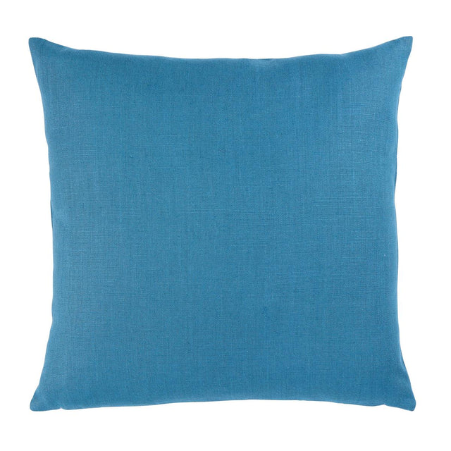 Schumacher Peacock 20" x 20" Leo Glazed Linen Pillow