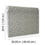York Thatched Black Wallpaper