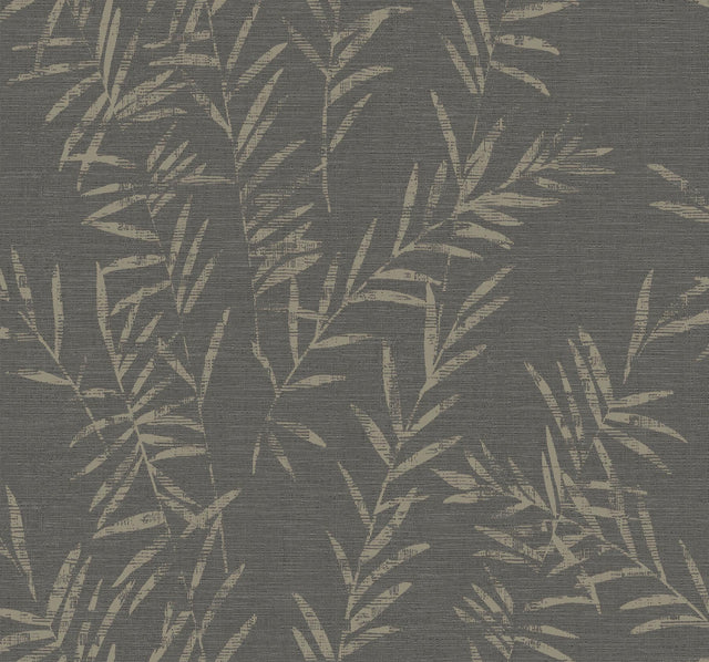 York Allerton Bamboo Black Wallpaper