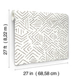 York Sirih White Wallpaper