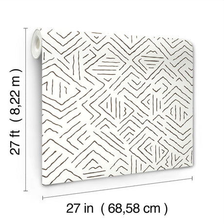 York Sirih White Wallpaper