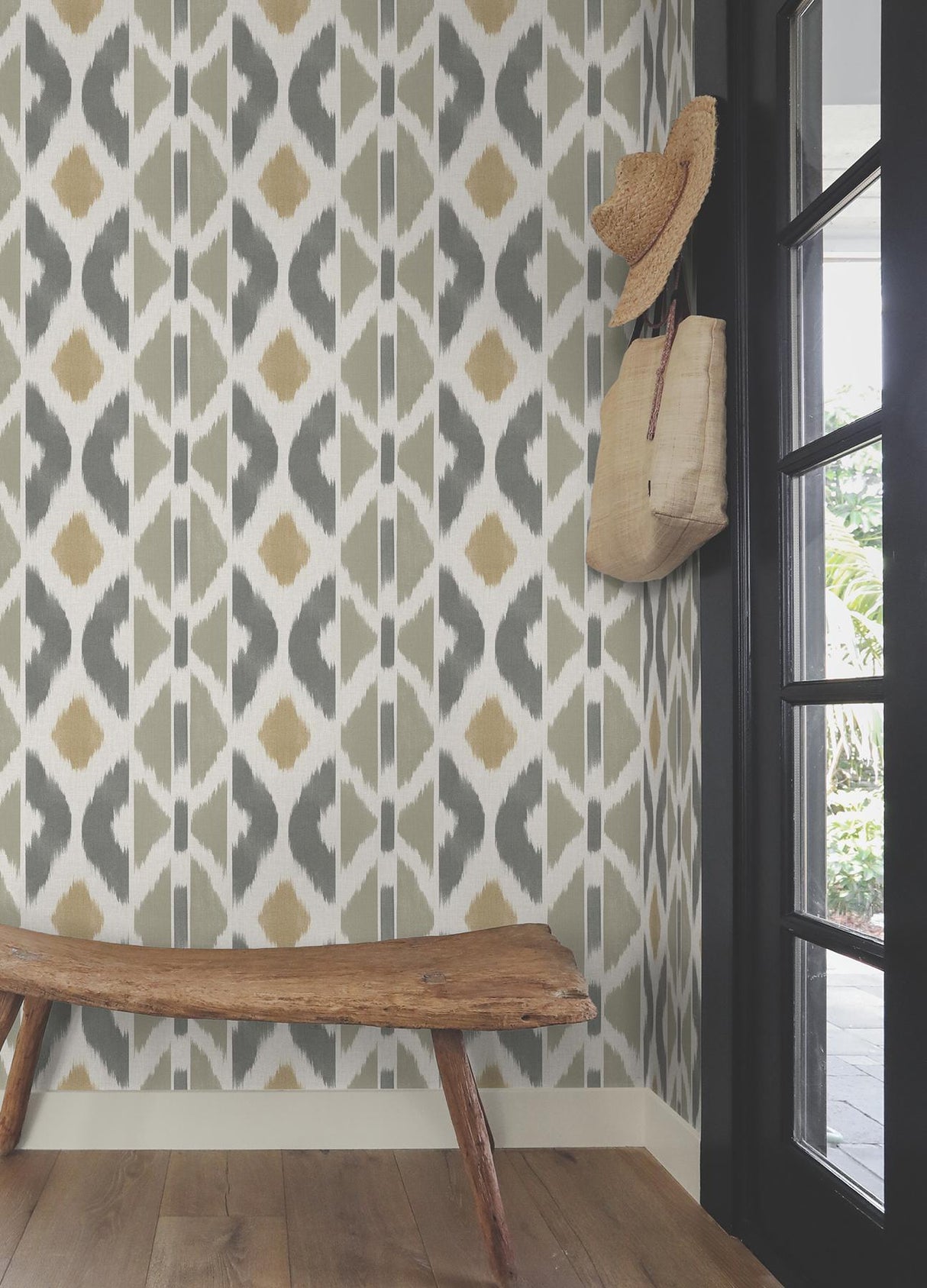 York Patan Grey Wallpaper