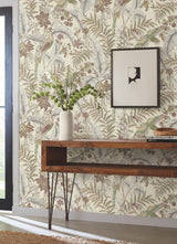 York Heronwood Purple Wallpaper