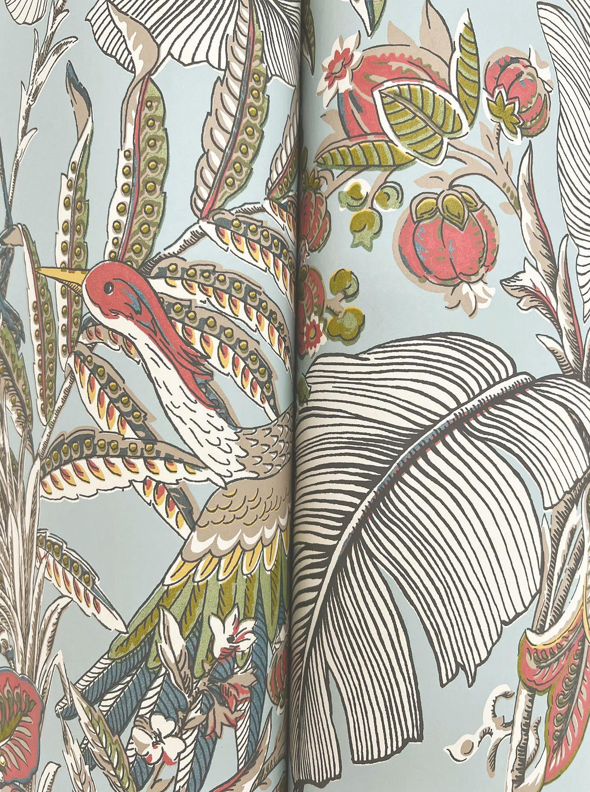 York Heronwood Blue Wallpaper