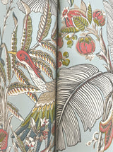 York Heronwood Blue Wallpaper