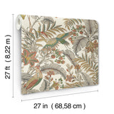 York Heronwood Red Wallpaper