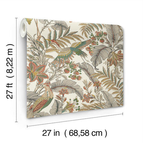 York Heronwood Red Wallpaper