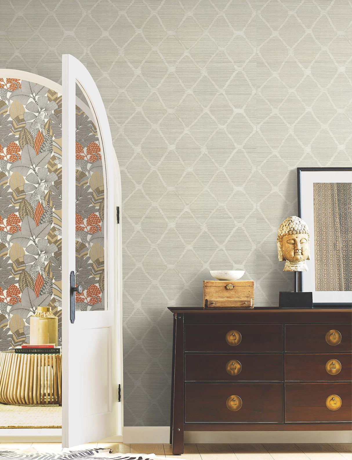 York Tonga Grey Wallpaper