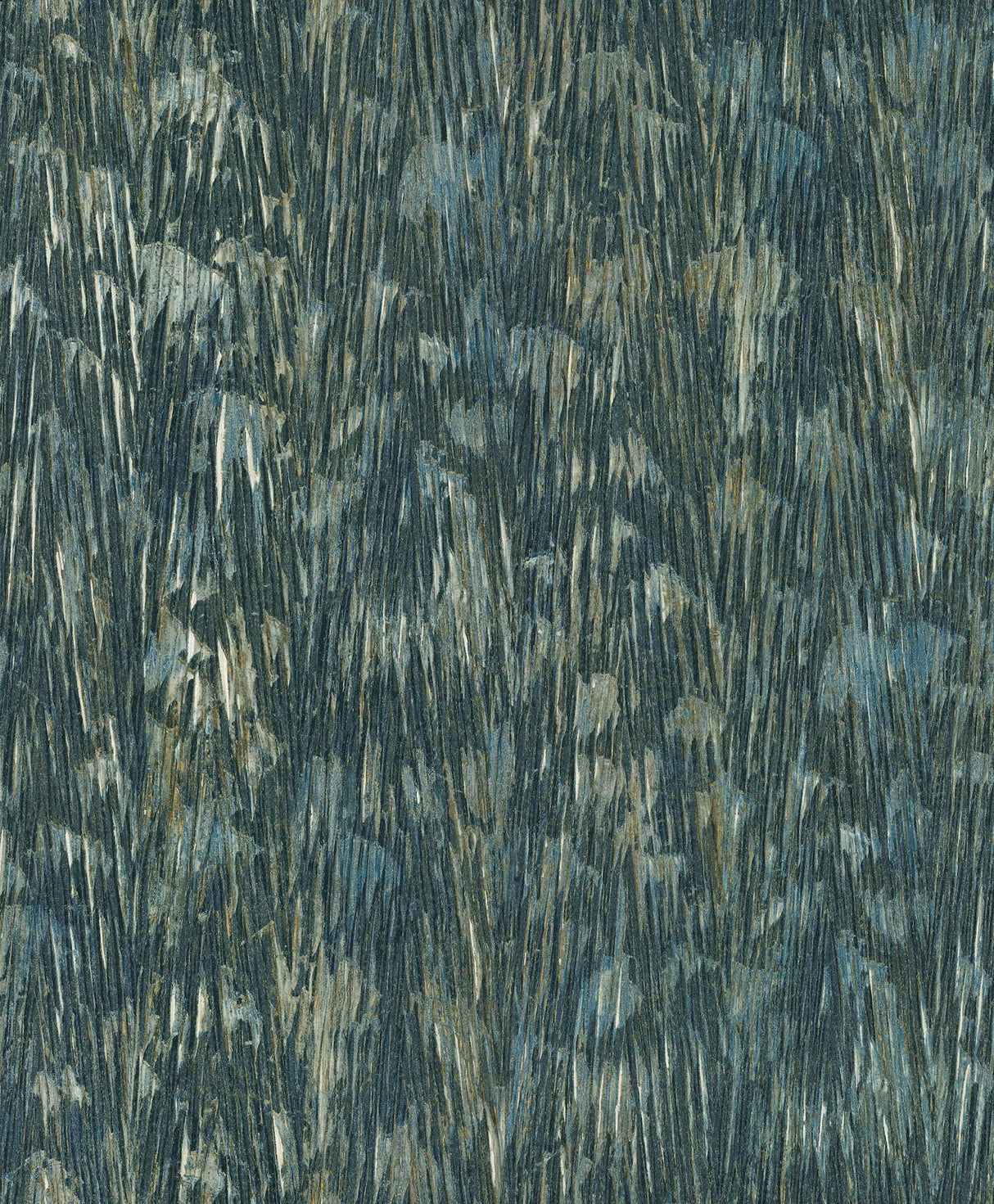 York Gilded Plume Blue Wallpaper