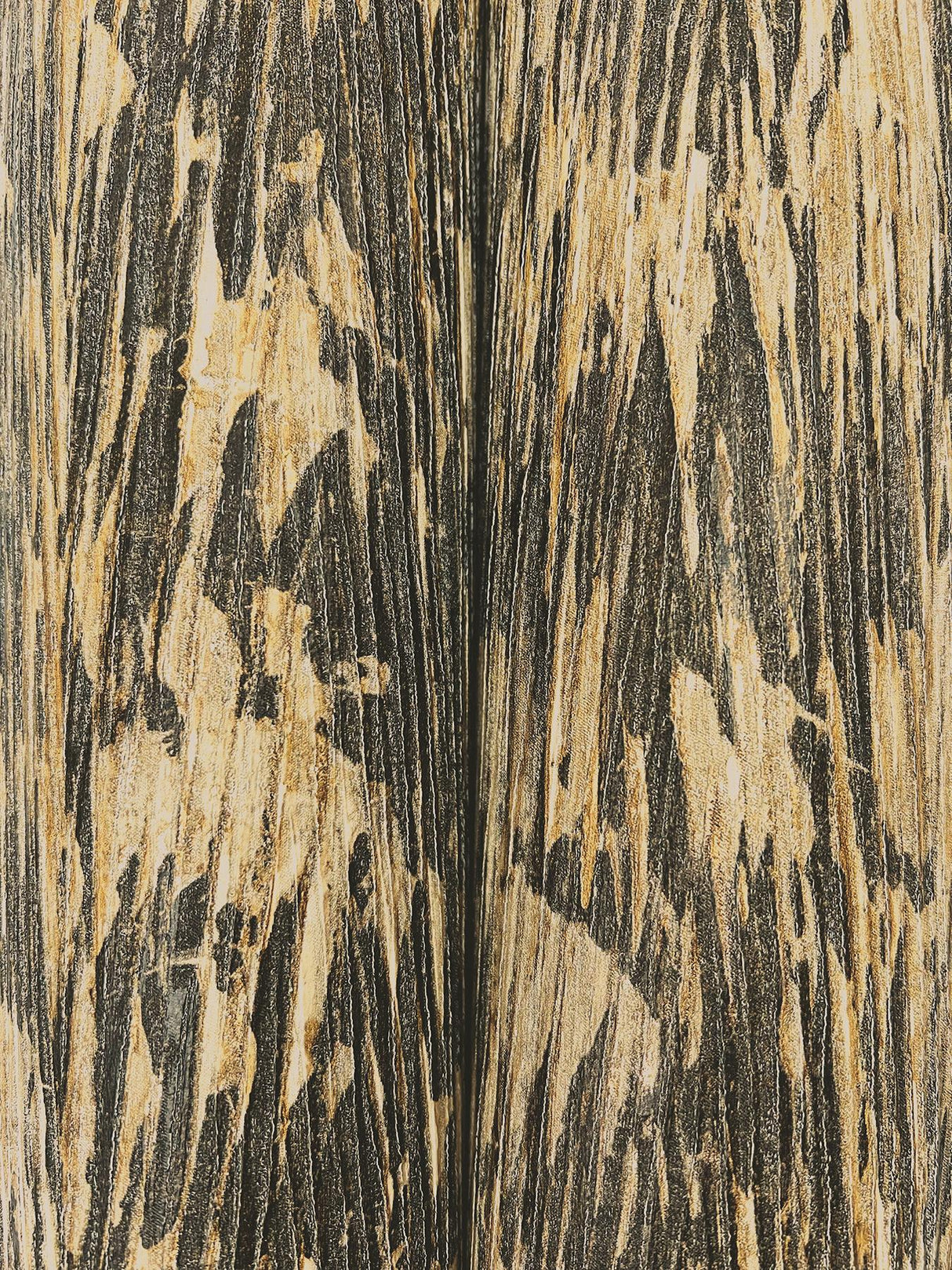 York Gilded Plume Black Wallpaper
