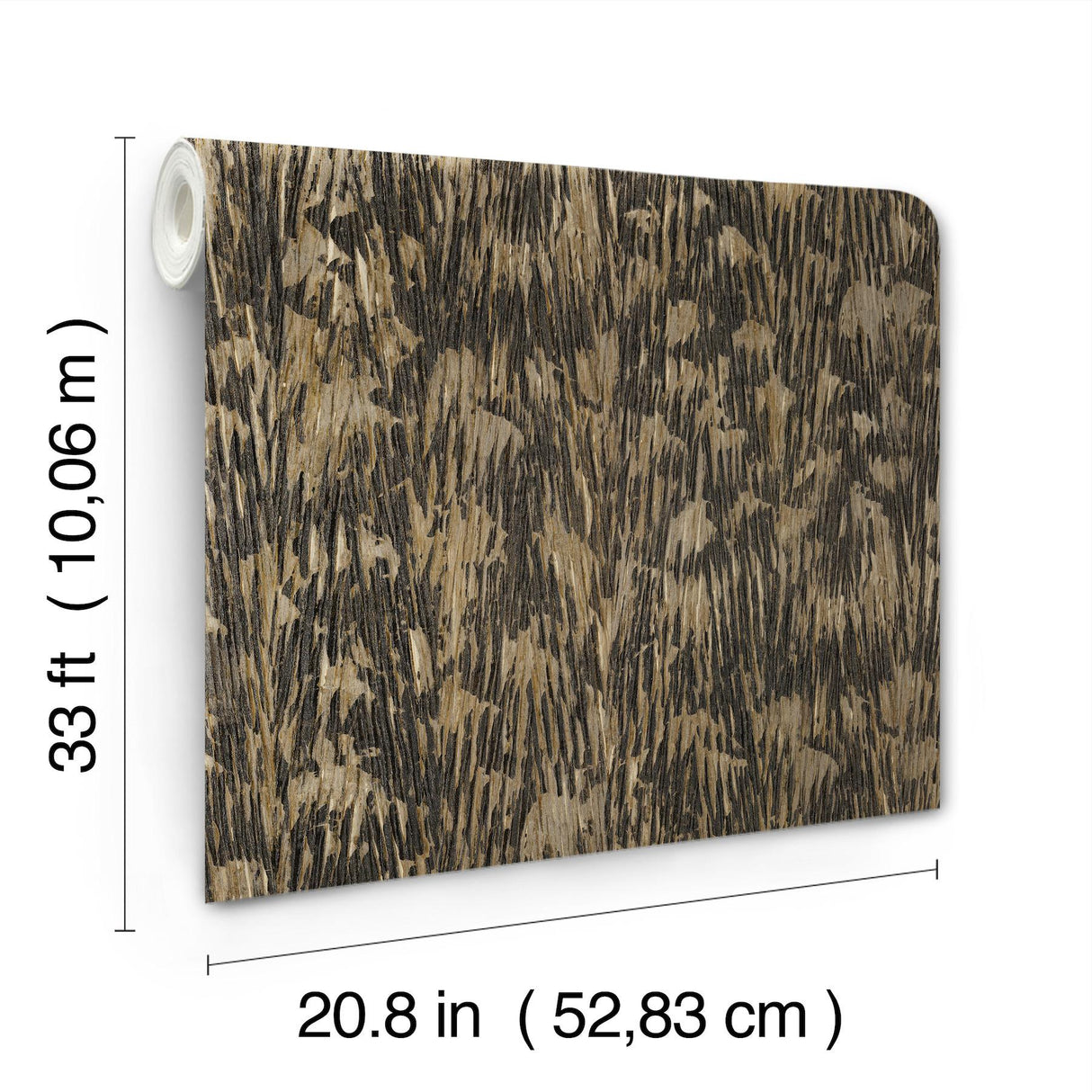 York Gilded Plume Black Wallpaper