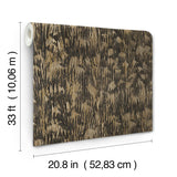 York Gilded Plume Black Wallpaper
