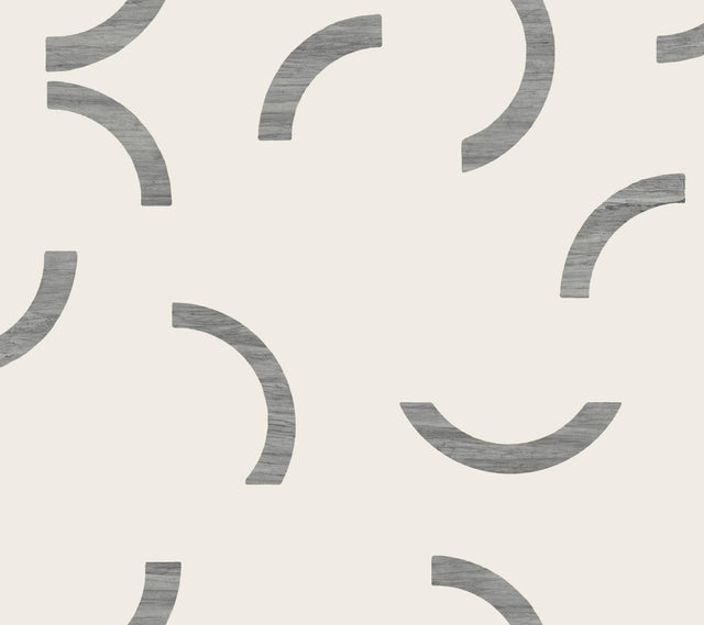 York Lunula Black Wallpaper