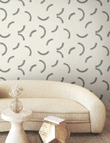 York Lunula Black Wallpaper