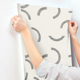 York Lunula Black Wallpaper