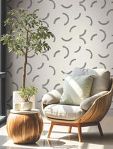 York Lunula Black Wallpaper