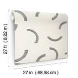 York Lunula Black Wallpaper