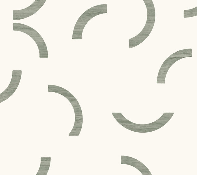 York Lunula Green Wallpaper