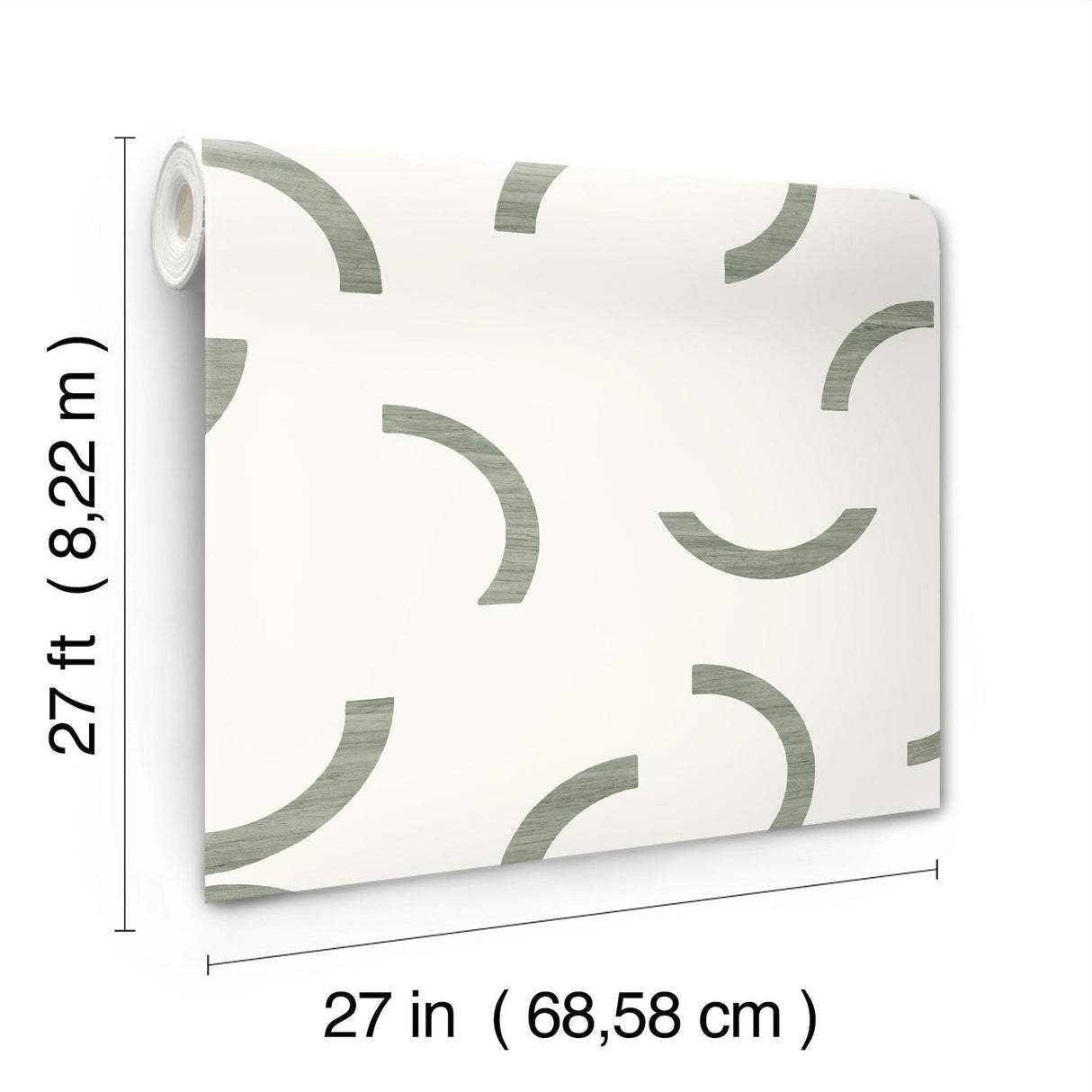 York Lunula Green Wallpaper