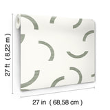 York Lunula Green Wallpaper