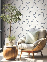 York Lunula Blue Wallpaper