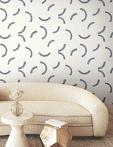 York Lunula Blue Wallpaper