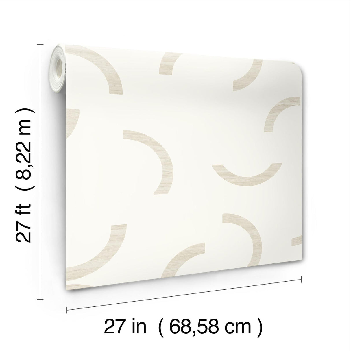 York Lunula White Wallpaper